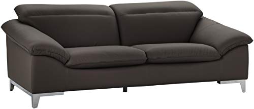 Mivano Ledercouch Teresa, Modernes 2-Sitzer-Sofa mit verstellbaren Kopfstützen, 218 x 84 x 109, Kunstleder Braun Mivano Ledercouch Teresa, Modernes 2-Sitzer-Sofa mit verstellbaren Kopfstützen, 218 x 84 x 109, Kunstleder Braun von Mivano