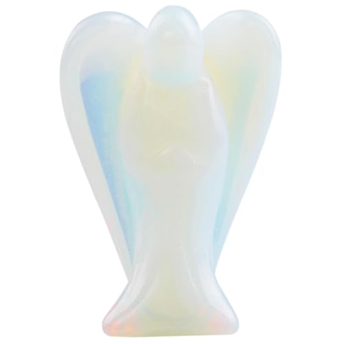 Mivanta 2 Schutzengel-Figuren aus Holz, Handgeschnitzte Engel-Statuen, Spirituelle Dekoration, Glücksbringer Engel für Zuhause, Geschenkidee für Familie & Freunde von Mivanta