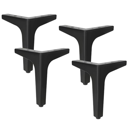 Mivanta 4 Pack Black Metal Furniture Feets, Black Metal Feet for Coffee Tables, Cabinets, Sofa, Bedside Table, TV Cabinets, Drawers von Mivanta