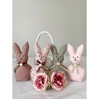 Genähte Osterhasen Verschiedene Farben Baumwolle Geschenkidee Zu Ostern, Tolles Dekoelement, Frühlingsdekoration von MiviBoutique