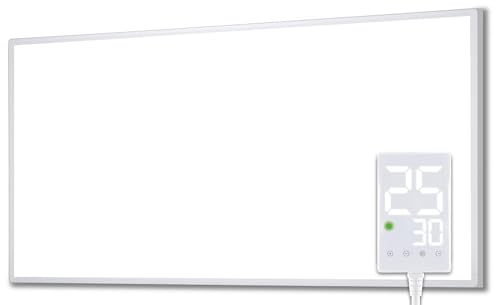 Heidenfeld Infrarotheizung HF-HP100-3 | 𝟭𝟬 𝐉𝐀𝐇𝐑𝐄 𝐆𝐀𝐑𝐀𝐍𝐓𝐈𝐄 - 1000 Watt - Bis 25 m² - Infrarot Heizkörper - Elektroheizung mit Thermostat - Überhitzungsschutz (HF-HP100-3 1000 Watt) von heidenfeld