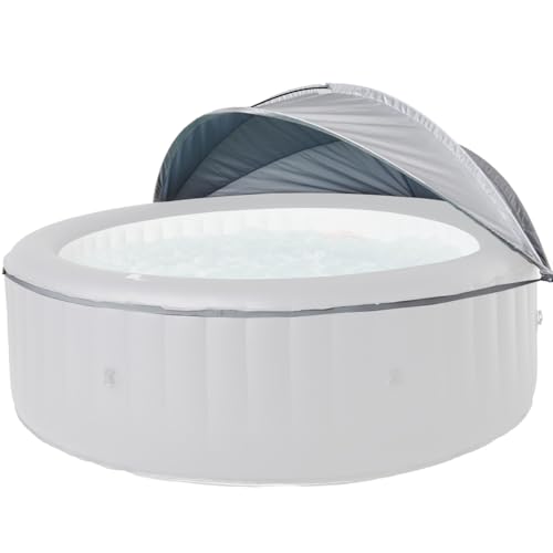 Miweba MSpa Sonnendach | Sonnensegel - Whirlpool Zubehör - UV- & Sichtschutz - Pool Überdachung - Pooldach wasserabweisend - Whirlpool Abdeckung - Pool Dach - Poolüberdachung - Poolzelt (Silber) von Miweba