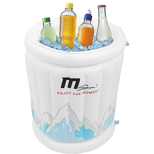 Miweba MSpa Pool Getränkekühler - Ausblasbare Kühlbox - Snackfach - Pool Zubehör - Schwimmende Poolbar mit Deckel - Großes Volumen - Für alle Outdoor Whirlpools - Poolgadgets von Miweba