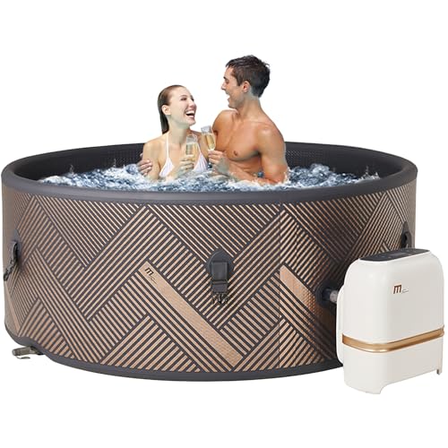 Miweba MSpa Whirlpool Outdoor | Frame Mono 6 Personen Pool - Aufstellpool mit smarter App Steuerung - UVC+ Wasserreinigung - Spa ⌀ 173.0 cm - Hot Tub - Aufblasbarer Whirlpool - Swimmingpool aufblasbar von Miweba