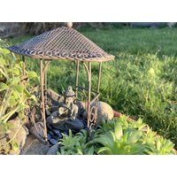 Minigarten Miniatur Garten Feengarten Mini Pavillon Metall Gartenmöbel Wichtel Zubehör Puppenhaus von MixToFitShop