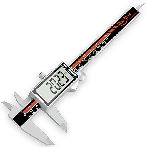 Messschieber Digital Schieblehre Analog Edelstahl 150mm IP54 Spritzwasserdicht Staubdicht LCD Display 0,01 mm Auflösung Sichere Transportbox von MixcMax
