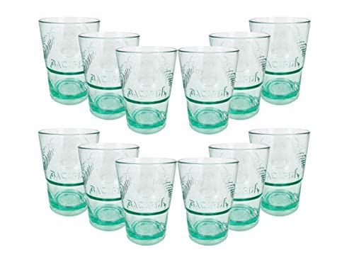 Bacardi Rum KUNSTSTOFF Glas - Gläser Set - 12x Kunststoff Gläser Mojito Longdrinkglas Cuba Libre Cocktail Bar von Mixcompany.de Bar & Glas
