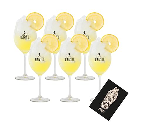 Don Pasquale Limoncello 6er Set Spritz Glas Ballonglas Aperitif Stielglas Gläser von Mixcompany.de Bar & Glas