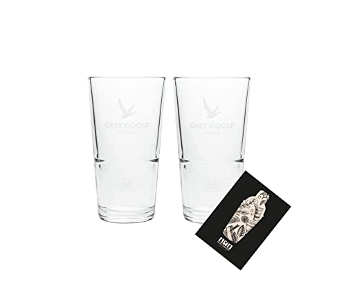 Grey Goose 2er Set Longdrinkglas 2x Glas Gläser 4cl geeicht Eichung von Mixcompany.de Bar & Glas