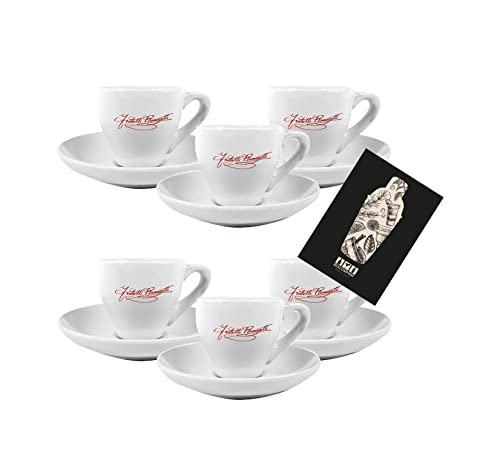 Ramazzotti Espresso Tasse 6er Set Barista Espressotasse mit Untersetzer von Mixcompany.de Bar & Glas