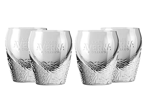 Averna Shotglas - 4er Set Glas neues Design/Tumbler mit Muster und 2cm Eichung Averna Shotglas - 4er Set Glas neues Design/Tumbler mit Muster und 2cm Eichung von Mixcompany
