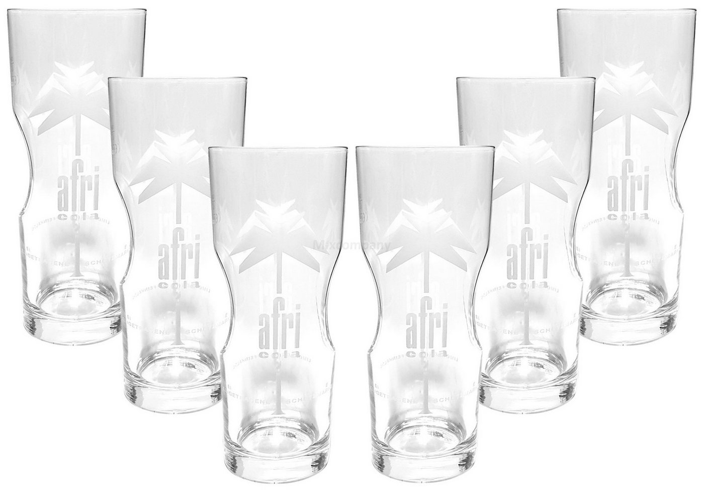 Mixcompany Glas Afri Cola Contour Glas Gläser Set - 6x Gläser 400ml Mixcompany Glas Afri Cola Contour Glas Gläser Set - 6x Gläser 400ml von Mixcompany