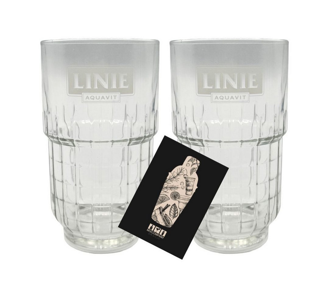 Mixcompany Gläser-Set Linie Aquavit Gläser 2er-Set – Longdrinkgläser im nordischen Desi von Mixcompany