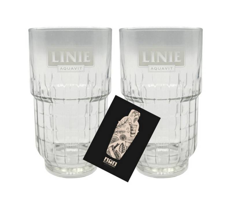 Mixcompany Gläser-Set Linie Aquavit Gläser 2er-Set – Longdrinkgläser im nordischen Desi von Mixcompany