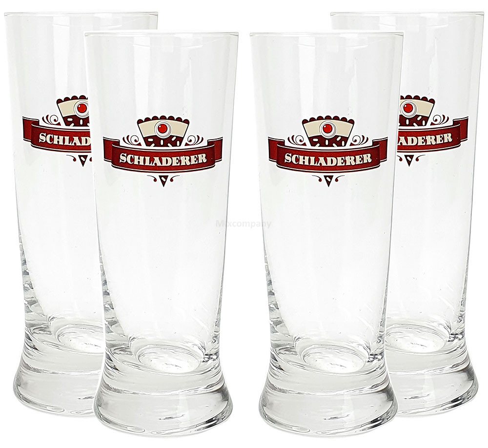 Mixcompany Longdrinkglas Schladerer Kirschwasser, Szene Becher, Longdrinkglas - 4er Set Glas von Mixcompany