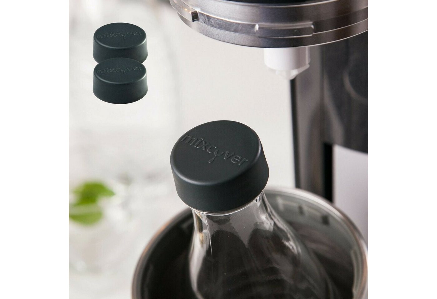 Wassersprudler Flasche mixcover Ersatzdeckel passend für SodaStream Crystal&Penguin Glasflasche 2er Set Wassersprudler Flasche mixcover Ersatzdeckel passend für SodaStream Crystal&Penguin Glasflasche 2er Set von Mixcover