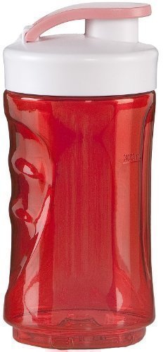 Mixer 300ml Trinkflasche, Ersatzflasche für Smoothies + Smoothiemaker nutzbar, verschließbarer Ersatzbehälter (rot) von MELISSA