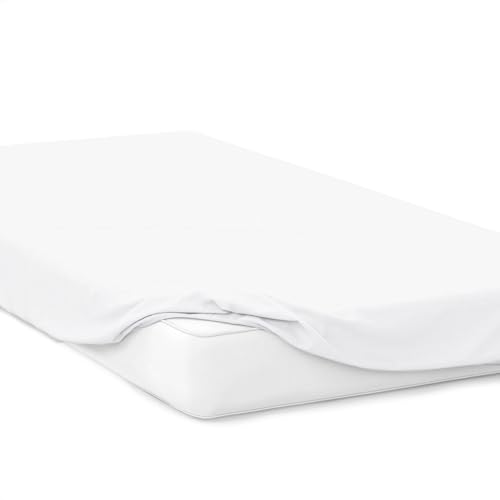 Mixi Trends Spannbettlaken Jersey Spannbetttuch 100% Baumwolle Bettlaken Bettlaken, Größe:70 x 140 cm, Farbe:Weiss Mixi Trends Spannbettlaken Jersey Spannbetttuch 100% Baumwolle Bettlaken Bettlaken, Größe:70 x 140 cm, Farbe:Weiss von Mixi Trends