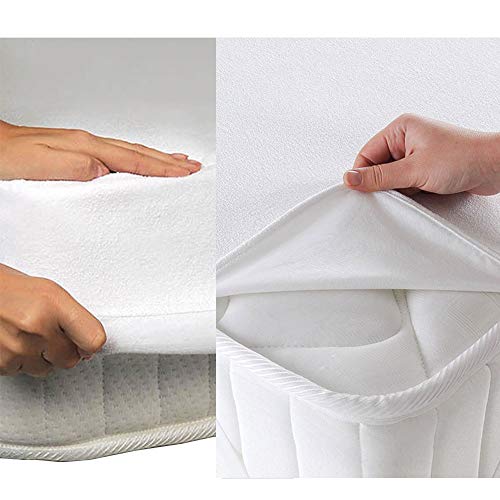 Mixibaby 2 er Set Matratzenschoner Matratzenauflage Wasserdicht Inkontinenz Matratzenschutz Molton, Maße:220cm x 200cm, Produkt-Art:Spannbettlaken Rundumgummi von Mixibaby