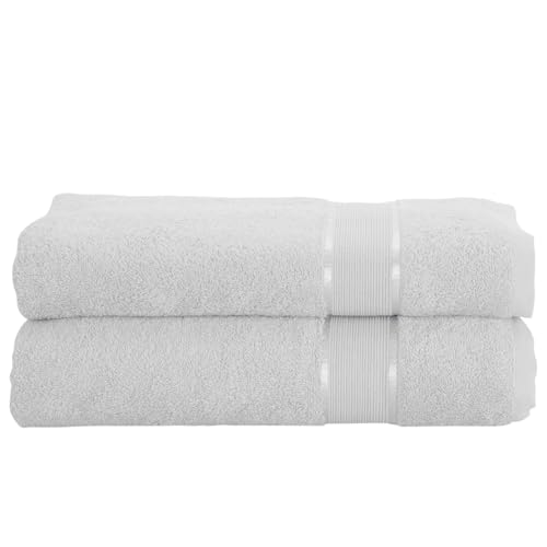 Mixibaby 2er Set Gästetuch Handtuch Duschtuch Badetuch Saunatuch Frottee Baumwolle 500gsm, Größe:Gästetuch 30x50cm, Farbe:Weiss von Mixibaby