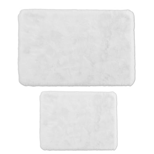 Mixibaby Badematten-Set 2-teiliges Weiche Badezimmerteppiche rutschfestes Schnell trocknend maschinenwaschbar Für Bad Dusche & WC 50x80 cm + 50x40 cm, Größe:50 x 80 cm + 50 x 40 cm, Farbe :Weiß Mixibaby Badematten-Set 2-teiliges Weiche Badezimmerteppiche rutschfestes Schnell trocknend maschinenwaschbar Für Bad Dusche & WC 50x80 cm + 50x40 cm, Größe:50 x 80 cm + 50 x 40 cm, Farbe :Weiß von Mixibaby