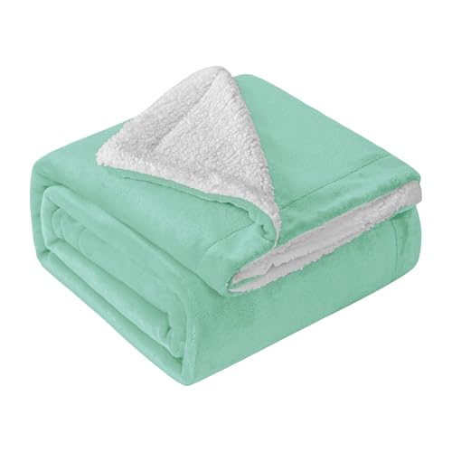 Mixibaby Hochwertige Wohndecken Kuscheldecken, extra Dicke warm Sofadecke/Couchdecke, Größe:150 cm x 200 cm, Farbe:Mint von Mixibaby