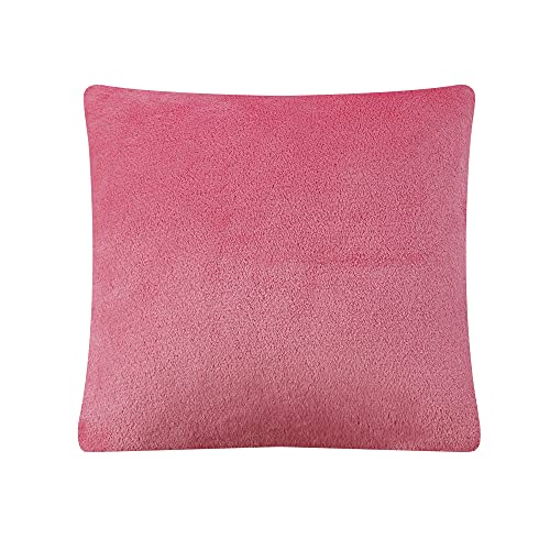 Mixibaby Kissenbezug Dekokissen Kissenhülle Kissen Bezug Sofakissen Plüsch Flanell 40X40, Farbe:Pink von Mixibaby