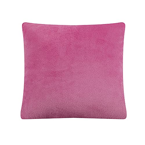 Mixibaby Kissenbezug Dekokissen Kissenhülle Kissen Bezug Sofakissen Plüsch Flanell 40X40, Farbe:Rosa Violett von Mixibaby