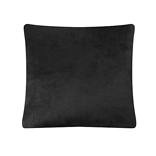 Mixibaby Kissenbezug Dekokissen Kissenhülle Kissen Bezug Sofakissen Plüsch Flanell 40X40, Farbe:Schwarz von Mixibaby