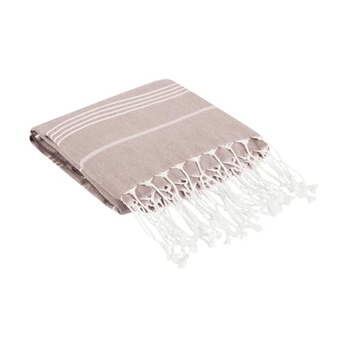 Mixibaby Strandtuch XXL100% Baumwolle Hamamtuch Badetuch Saunatuch Peshtemal 100x180cm, Farbe:Beige von Mixibaby