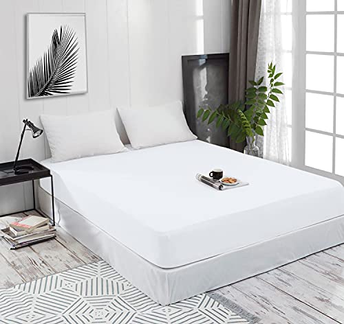 Spannbettlaken Jersey Spannbetttuch 100% Baumwolle Bettlaken Spannbettuch Laken 28 Farben, Größe:120 x 200 cm, Farbe:Weiss Spannbettlaken Jersey Spannbetttuch 100% Baumwolle Bettlaken Spannbettuch Laken 28 Farben, Größe:120 x 200 cm, Farbe:Weiss von Mixibaby