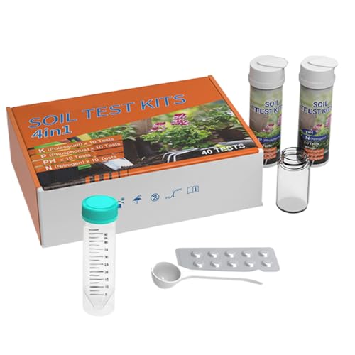 Mixnexorad Bodentest Set Für Garten - 4-in-1 Rasenbodentester | pH-Meter Und Nährstoffdetektor Für Pflanzen Innenbereich Haus Garten von Mixnexorad