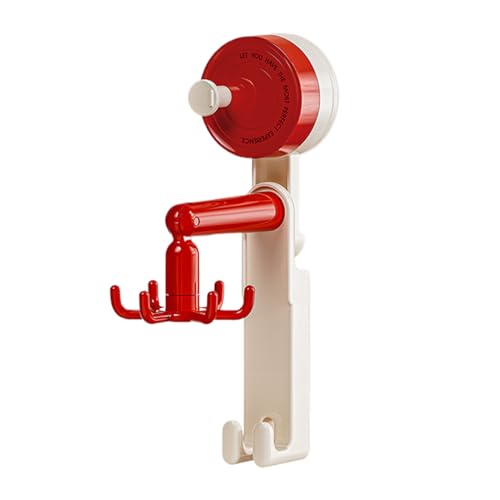 Mixnexorad Drehbare Küchenhelfer Aufbewahrung,Wandmontierter Drehbarer Küchenhelfer Organizer - Haftnapf-Stabilhalterung Für Pfannenwender, Schöpflöffel, Spaghettizange, Schaumlöffel, Badezimmer & von Mixnexorad