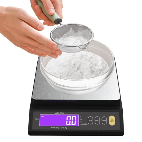 Mixnexorad Küchenwaage - Digitale Küchenwaage 0.1g Hochpräzise Mit LCD Display - Küchenhelfer Zum Portionieren Von Lebensmitteln Für Kochen Diät Backen von Mixnexorad