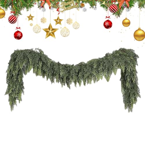 Mixnexorad Künstliche Weihnachtszedern Girlande | Dicke Winter Tür Zeder Girlande - Deko für Haustür Wohnzimmer Terrasse Garten Innenbereich Kaminumrandung Wand Mixnexorad Künstliche Weihnachtszedern Girlande | Dicke Winter Tür Zeder Girlande - Deko für Haustür Wohnzimmer Terrasse Garten Innenbereich Kaminumrandung Wand von Mixnexorad