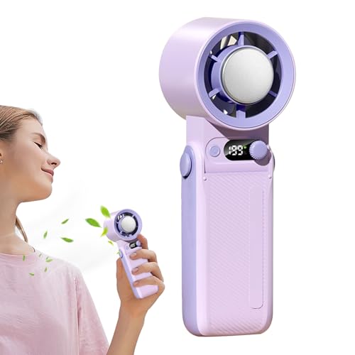 Mixnexorad Mini Ventilator - Wiederaufladbarer Handventilator 6000mAh Faltbar Leicht - Klappbare Kühlung Mehrstufig Damengerechtes Design Für Auto Büro Reise von Mixnexorad