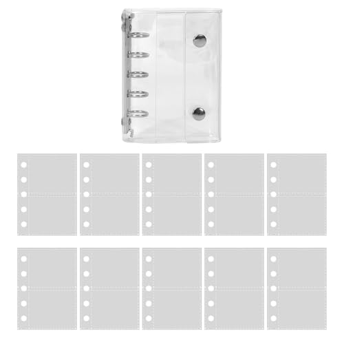 Mixnexorad Set Mit Loseblattpapier Und Durchsichtiger PVC Hülle Für 5-Ring-Ordner | Loseblatteinlage für Ringordner mit 10 Seiten - Bastelset Für Geburtstagsfeier Flugreise Straße Kunst Scrapbooking von Mixnexorad