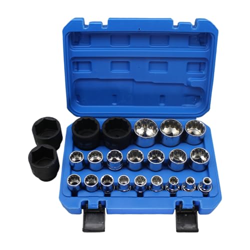 Mixnexorad Steckschlüssel Set - Haushalts Steckschlüssel Kit,Antirutsch Satz Mit 21 Teilen Für Werkstatt Garage Haushalt Industrie Mechaniker Bau Mixnexorad Steckschlüssel Set - Haushalts Steckschlüssel Kit,Antirutsch Satz Mit 21 Teilen Für Werkstatt Garage Haushalt Industrie Mechaniker Bau von Mixnexorad