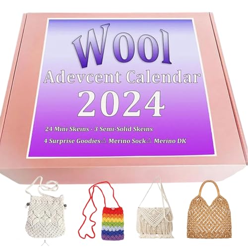 Woll-Adventskalender 2024, Weihnachtsgarn Adventskalender 2024, Häkel-Adventskalender 2024, 24 Tage Countdown Bis Weihnachten, Weihnachts Und Garn Adventskalender Woll-Adventskalender 2024, Weihnachtsgarn Adventskalender 2024, Häkel-Adventskalender 2024, 24 Tage Countdown Bis Weihnachten, Weihnachts Und Garn Adventskalender von Mixnexorad