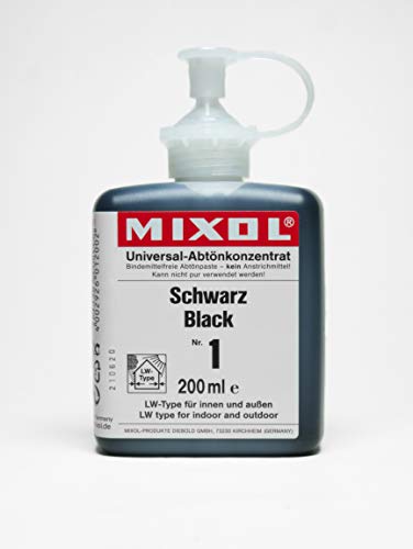 Mixol 4002926012002 Abtönpaste, Schwarz 200 ml von Mixol