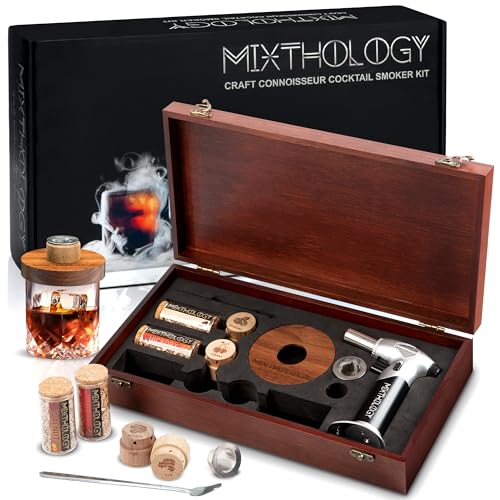 Whiskey & Bourbon Smoker Kit - Old Fashioned & Cocktail Smoker with Torch von Mixthology
