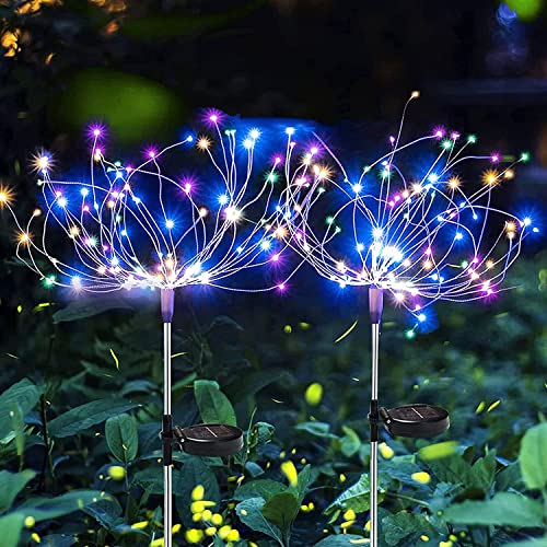 Mixtooltoys Lichterkette Solarlampe Lichter 120 LED für Garten Haus Schlafzimmer Hochzeit Halloween Weihnachten Beleuchtung Fee RGB 2 Set von Mixtooltoys