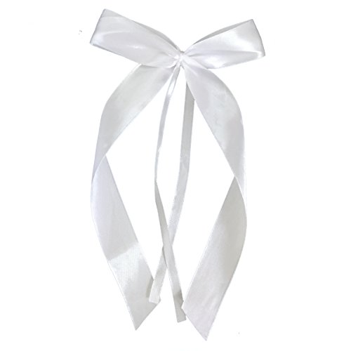 Miya® 100 hochwertige Weis Antenneschleifen aus Satin, Auto Schleifen, Hochzeit Deko, Autoschmuck von Miya beautycenter