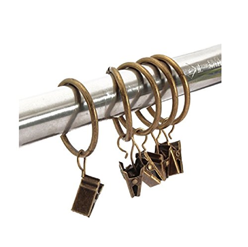 Miya@ hochwertige 30 Packung Metall Vorhang Clip Ringe Gardinenringe mit Clip Drapery Vorhang Ringe mit Clip (Tong35) von Miya beautycenter