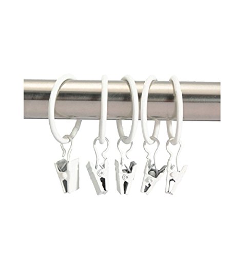 Miya@ hochwertige 30 Packung Metall Vorhang Clip Ringe Gardinenringe mit Clip Drapery Vorhang Ringe mit Clip (BAI35) von Miya beautycenter