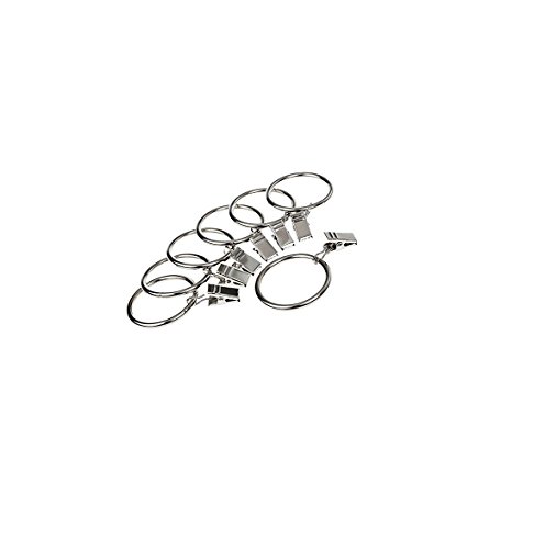 Miya@ hochwertige 30 Packung Metall Vorhang Clip Ringe Gardinenringe mit Clip Drapery Vorhang Ringe mit Clip (Silber) von Miya beautycenter