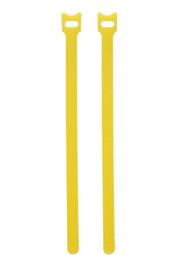 Miya 50 Gelb Kabel-Klettband (2,3cm x 20 cm) Kabelklett Kabelbinder Klettbinder Klettverschluss Büro von Miya