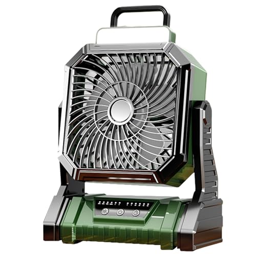 Miyanvuo Camping Ventilator | Kompakter Persönlicher Zeltlüfter | Mit Laterne 5400mAh 4 Modi Einstellbarer Luftgebläse Für Garage Schlafzimmer Reise Zelt Sport Heißes Wetter von Miyanvuo
