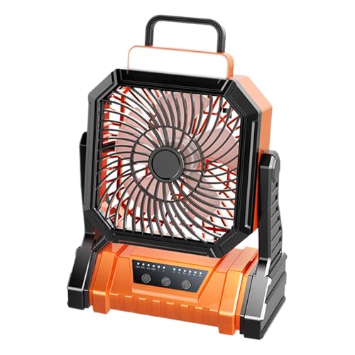 Miyanvuo Campinglüfter,Kompakter Persönlicher Zeltlüfter | Mit Laterne 5400mAh 4 Modi Einstellbarer Luftgebläse Für Garage Schlafzimmer Reise Zelt Sport Heißes Wetter von Miyanvuo