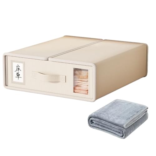 Miyanvuo Faltbarer Bettwäsche Organizer - Faltbare Bettwäsche-Set Organizer und Aufbewahrung - Box mit Sichtfenster staubdichte Behälter für Wohnheim Hochschule Kleiderschrank Kinder Miyanvuo Faltbarer Bettwäsche Organizer - Faltbare Bettwäsche-Set Organizer und Aufbewahrung - Box mit Sichtfenster staubdichte Behälter für Wohnheim Hochschule Kleiderschrank Kinder von Miyanvuo